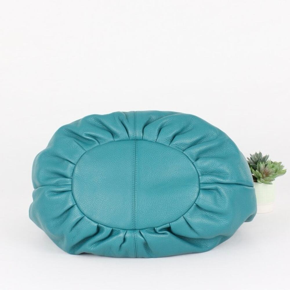 Bodhi Leather Turquoise Shoulder Bag - Picture 7 of 10